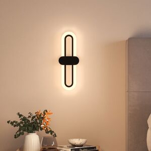 Livingandhome - 40CM Modern Oval led Wall Light with Acrylic Shade, Warm Light