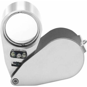 OSUPER 40X Jewelers Magnifying Glass Folding Pocket Magnifying Glass Illuminated Magnifying Glass with led Light and uv Lamp