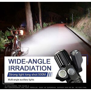 WOOSIEN Usb Charging Bicycle Light 4 Lighting Mode Super Bright Led Three Lamp Flashlight Waterproof Bike Accessories With light stand