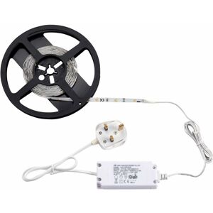 LOOPS 5m Daylight White led Tape Kit - 12W led Driver - Flexible Cabinet Lighting