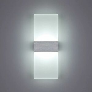 Hoopzi - 6W Indoor led Wall Light 6000K Cool White Acrylic Wall Lamp Modern Design Size: 29x11CM Used to decorate living room bedroom hallway