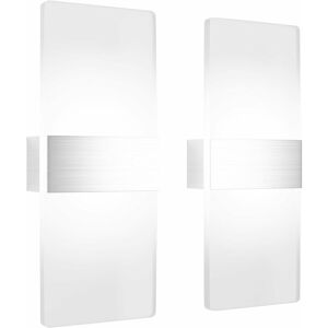 6W Indoor Wall Sconce, Acrylic Indoor led Lamp Modern Lighting for Living Room Bedroom Stair Hallway, Cool White 6000K, 2 Pack Groofoo