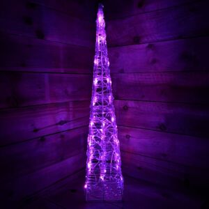 Samuel Alexander - 90cm led Colour Changing Indoor Outdoor Acrylic Pyramid Christmas Decoration