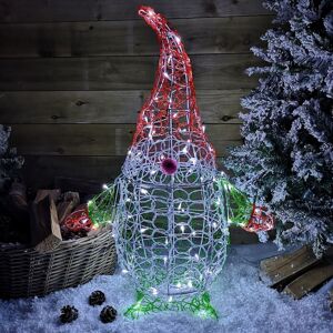 Samuel Alexander - 90cm White led Indoor Outdoor Acrylic Christmas Gonk Decoration