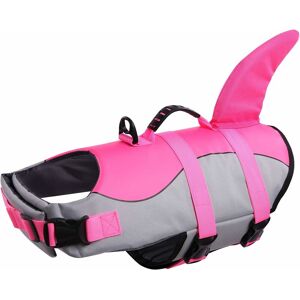 Denuotop - Adjustable Dog Life Vest with Soft Handle Pet Floatation Life Jacket for Swimming, Beach, Boating Pink, l