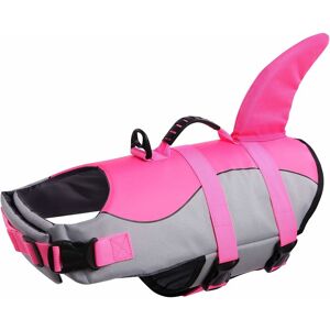 Adjustable Dog Life Vest with Soft Handle Flotation Life Vest for Pet Pool, Beach, Boating Pink, 2XL Denuotop