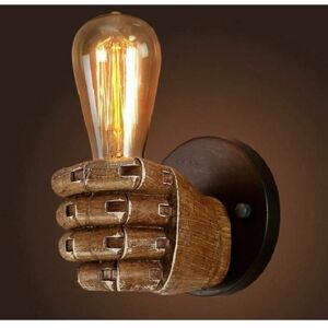 Hoopzi - Antique Fist Wall Sconce Lighting Vintage Industrial Wall Lamp for E27 Edison Bulb Base &Corridor Kitchen Bedroom Restaurant Cafe