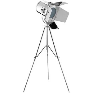 PRIVATEFLOOR Antique Vintage Nautical Tripod projector Floor lamp design Silver Stainless Steel - Silver