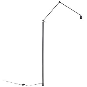 QAZQA Arm for floor lamp black - Editor - Black