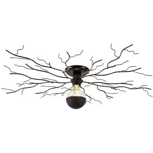 QAZQA Art Deco ceiling lamp black 80 cm - Ramuri - Black