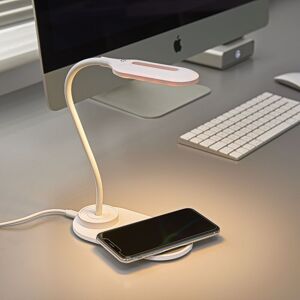 Led Flexible Neck Desk Lamp with 3 Colour Modes and 10W Wireless Smart Phone Qi Fast Charger - Auraglow