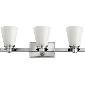 Avon - 3 Light Bathroom Over Mirror Wall Light Polished Chrome IP44, G9 - Elstead