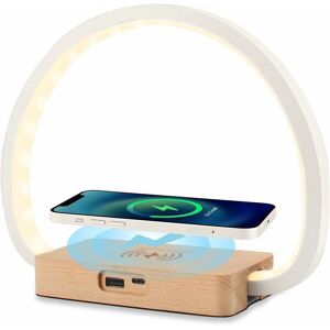 Xuigort - Bedside Lamp, Table Lamp With Wireless Charger and usb Port, 3 Brightness Levels Desk Lamp Touch Control Dimmable Nightlight for Bedside