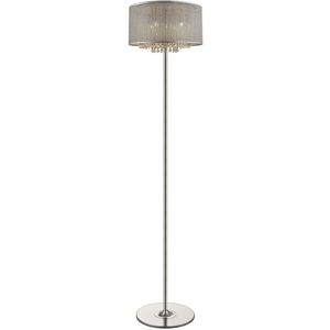 4 Light Floor Lamp Silver, Crystal Glass, G9 - Spring Lighting