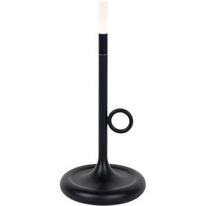 QAZQA Outdoor table lamp black incl. led with touch dimmer rechargeable - Sjarel - Black