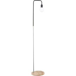 PRIVATEFLOOR Marble Base Floor Lamp - Living Room Lamp - Carlo Silver Marble, Iron - Silver