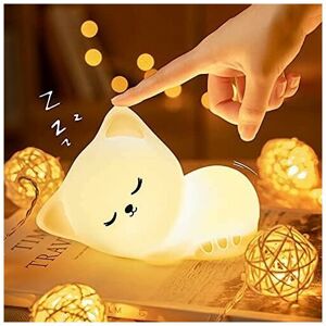 GROOFOO Cat Child Night Light,Baby Night Light,Rechargeable Baby Child Night Light,Portable led Baby Night Light Girl Adult Boy,Portable Silicone Touch Night