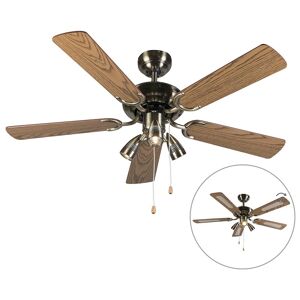 QAZQA Ceiling fan bronze - Mistral 42 - Bronze