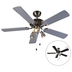 QAZQA Ceiling fan gray - Mistral 42 - Grey