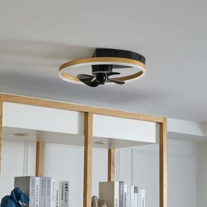 Ceiling Fans with Lighting Varyk dimmable (modern) in Black made of Metal for e.g. Living Room & Dining Room (1 light source,) from Starluna black,