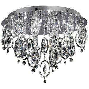 INSPIRED LIGHTING Inspired Clearance - Solana Ceiling 18 Light G4 Polished Chrome/Crystal, not led/cfl Compatible