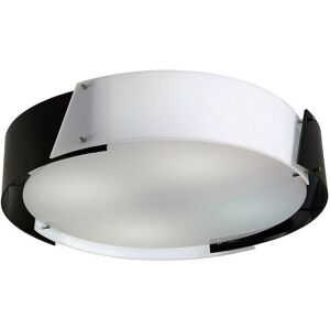 Inspired Lighting - Inspired Clearance - Dakota Flush Ceiling Medium 4 Light E27 Polished Chrome/Black & White Acrylic