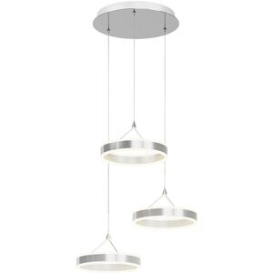 Ceiling Light Lyani dimmable (modern) in Silver made of Metal for e.g. Living Room & Dining Room (3 light sources,) from Lucande chrome, satin white