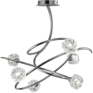 Inspired Lighting - Inspired Mantra - Maremagnum - Semi Flush Ceiling 6 Light G9, Polished Chrome