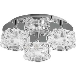 INSPIRED LIGHTING Inspired Mantra - O2 - Flush Cluster Ceiling 3 Light G9 Small, Polished Chrome