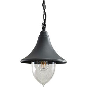 Lindby - Ceiling Light Outdoor Edric dimmable (vintage, antique) in Black made of Aluminium (1 light source, E27) from dark grey