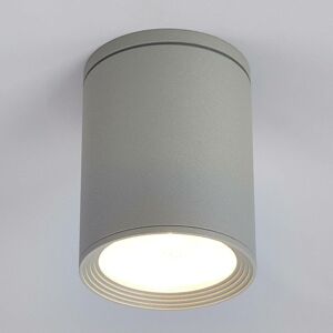 Lampenwelt - Ceiling Light Outdoor Minna (modern) in Silver made of Aluminium (1 light source, E27) from Lucande - silver grey