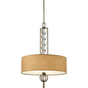 Celestial - 3 Light Ceiling Pendant Bronze, Beige, E27 - Elstead