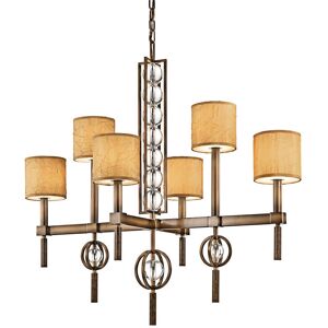 Celestial - 6 Light Multi Arm Chandelier Beige, Bronze Finish, E14 - Elstead