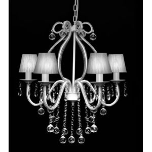 BERKFIELD HOME Chandelier with 2300 Crystals White