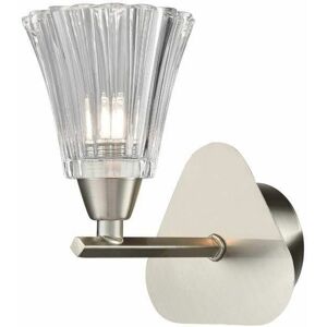 FRANKLITE Clemmy 1-Light Satin Nickel Wall Sconce