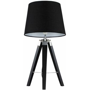 Valuelights - Clipper Tripod Table Lamp in Black - Black - No Bulb