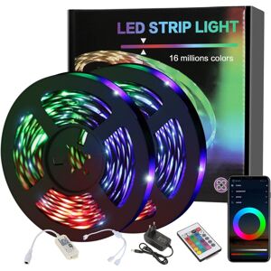 10M led Strip, rgb led Strip for Bedroom with WiFi Bluetooth, Remote Control, and Smart App Control, for Bedroom, tv, Christmas, Party - Comely