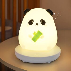 COMELY Panda Night Light Lamp, Cute Silicone led Night Light for Kids, Animal Bedside Lamp for Children, Birthday Gifts for Girls Boys Baby, usb