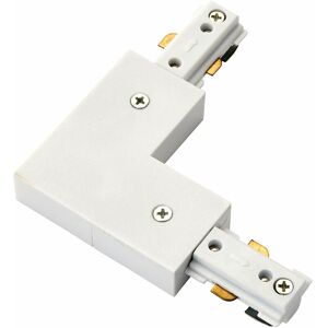 LOOPS Commercial Track Light l Corner Connector - 107mm x 107mm - White abs Rail System