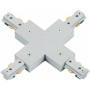 LOOPS Commercial Track Lighting Cross X-Connector - 182 x 182mm - White Pc Rail System