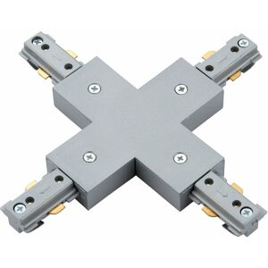 LOOPS Commercial Track Lighting Cross X-Connector - 182mm x 182mm - Silver Rail System