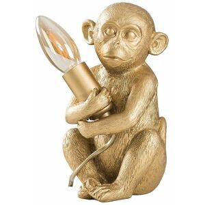 Valuelights - Baby Monkey Table Lamp Light Animal Vintage - Gold - No Bulb