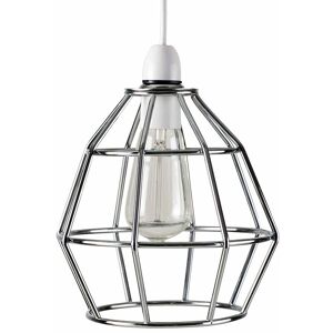 VALUELIGHTS Metal Basket Cage Pendant Ceiling Light Shade - Chrome