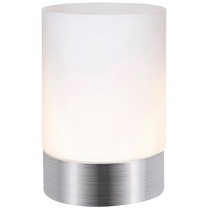 Happy Homewares - Contemporary Small Brushed Silver Touch Dimmable Table Lamp by Satin Nickel
