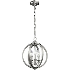 Corinne - 3 Light Small Spherical Ceiling Pendant Polished Nickel, E14 - Elstead