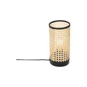 QAZQA Country table lamp rattan - Kata - Naturel