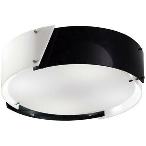 Inspired Lighting - Inspired Clearance - Dakota Flush Ceiling Small 4 Light E27 Polished Chrome/Black & White Acrylic