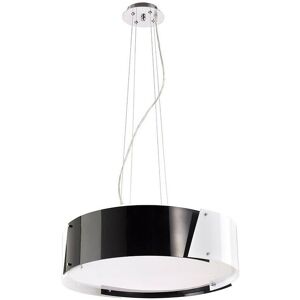 INSPIRED LIGHTING Inspired Clearance - Dakota Pendant Small 4 Light E27 Polished Chrome/Black & White Acrylic