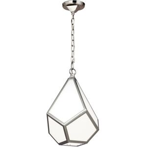 Diamond - 1 Light Small Ceiling Pendant Polished Nickel, E27 - Elstead