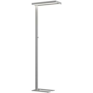 Floor Lamp Logan dimmable (modern) in Silver made of Aluminium for e.g. Office & Workroom (2 light sources,) from Arcchio silver, white